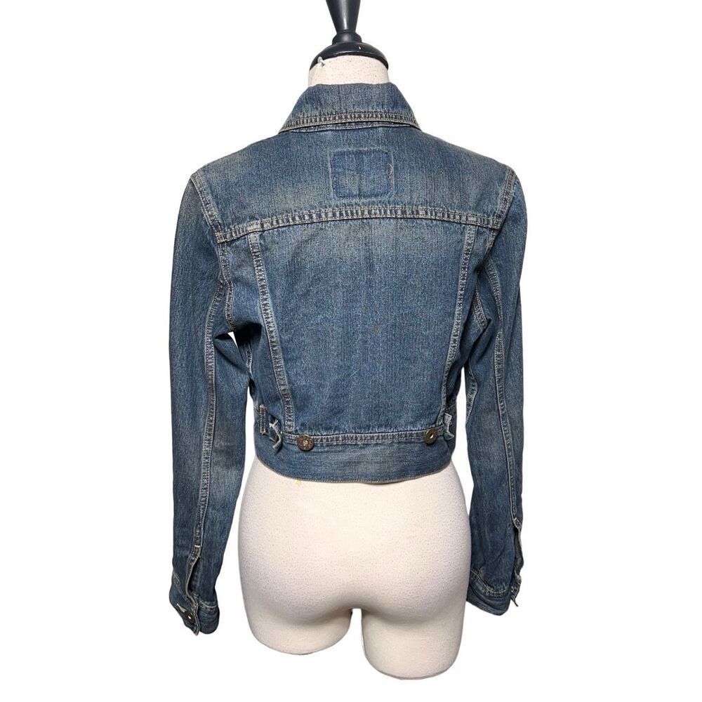 Levi's Cropped Denim Jacket Medium - image 3